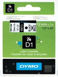 DYMO páska D1 12mm x 7m, čierna na bielej 45013