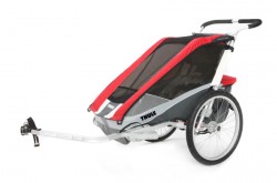 Thule Chariot Cougar 2 2014 Red + bike set | doprava zdarma